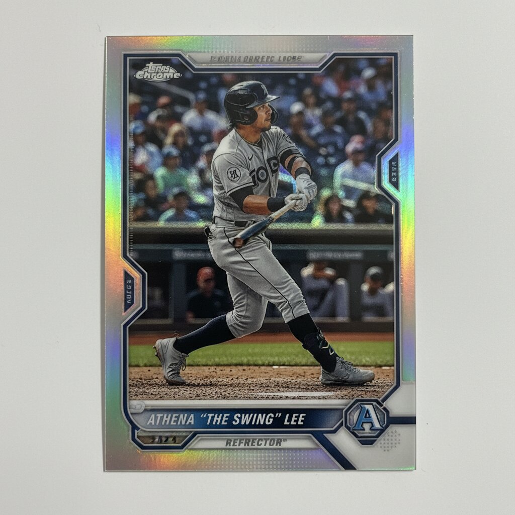2020s Topps Chrome refractor &mdash; baseball card &mdash; generated image