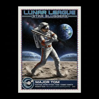 outer space &mdash; baseball card