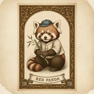 1910s tobacco card &mdash; a red panda