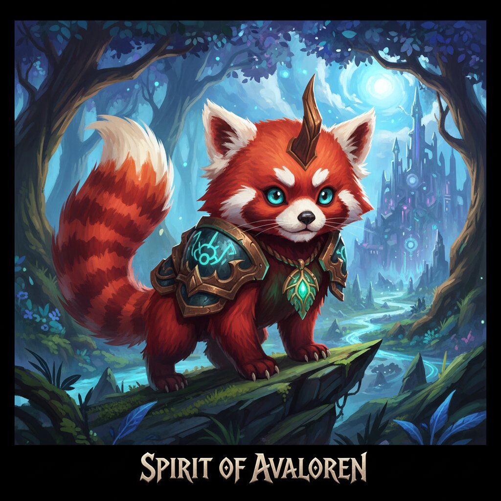 World of Warcraft &mdash; a red panda &mdash; generated image