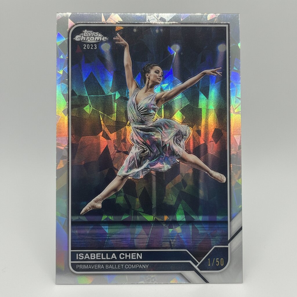 2020s Topps Chrome refractor &mdash; Ballerina &mdash; generated image