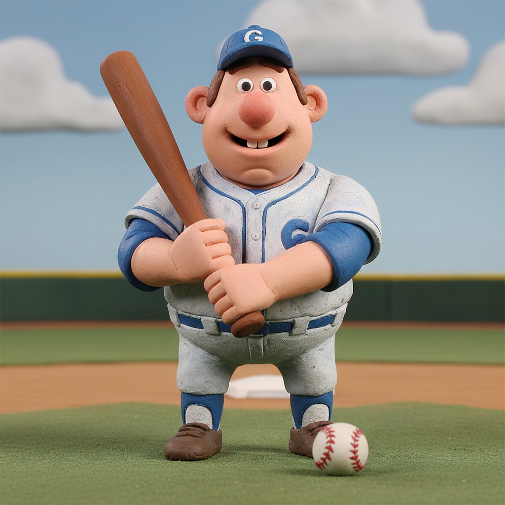 claymation &mdash; Baseball Player &mdash; generated image