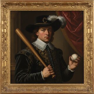 Renaissance oil painting &mdash; Baseball Player