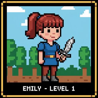 8-bit pixel art &mdash; Emily