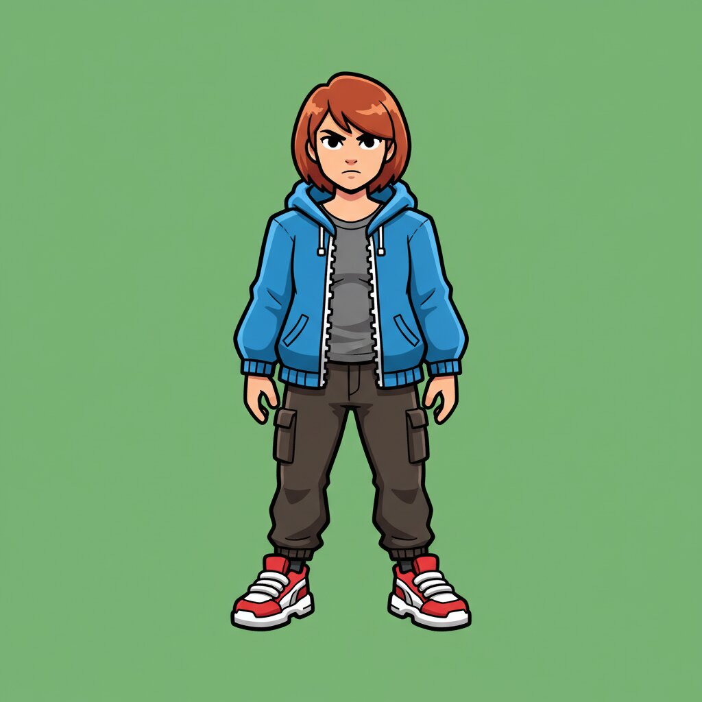 game sprite &mdash; Emily &mdash; generated image