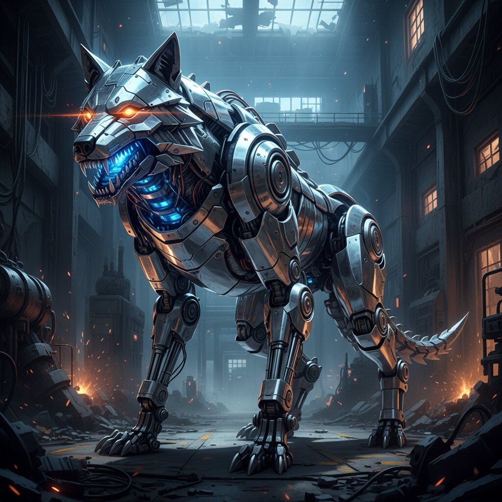 robot &mdash; fenrir &mdash; generated image