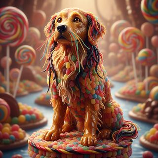 made of candy &mdash; golden retriever