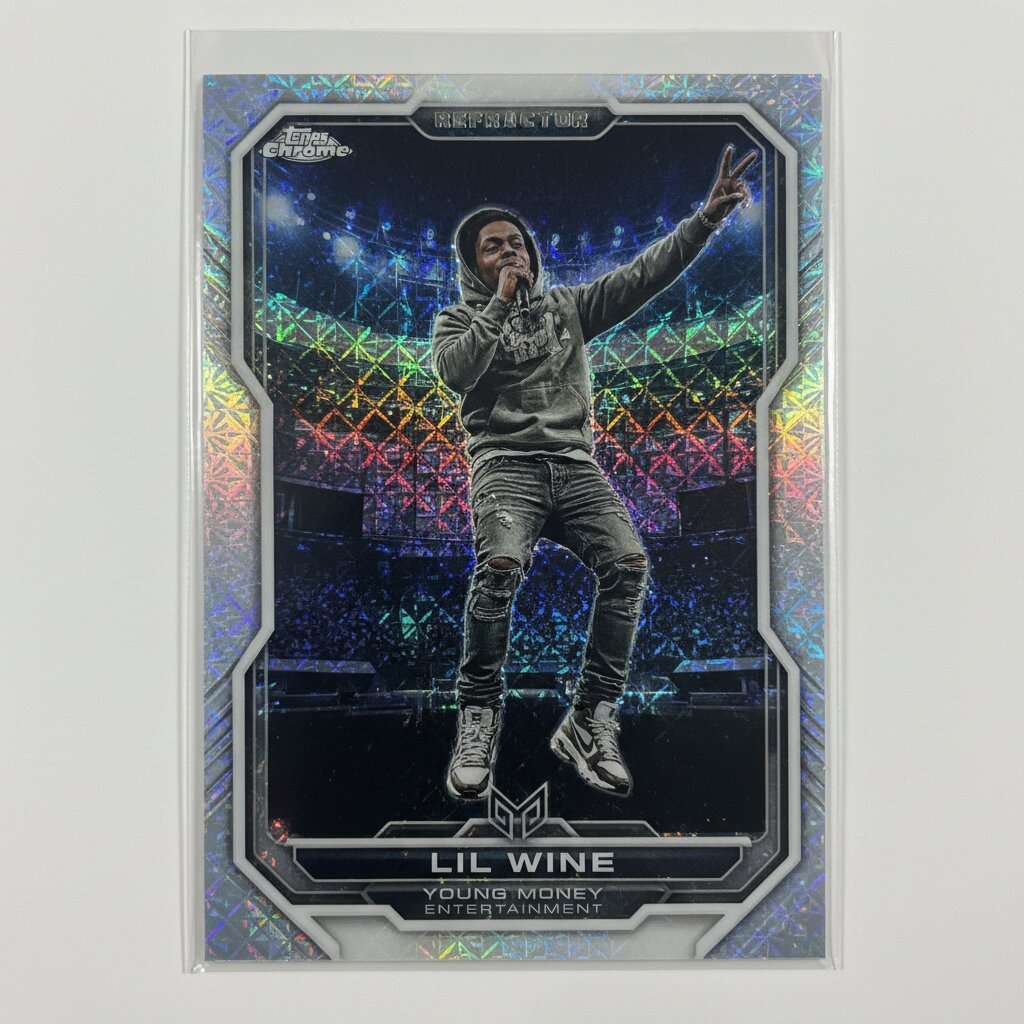 2020s Topps Chrome refractor &mdash; Lil Wayne &mdash; generated image