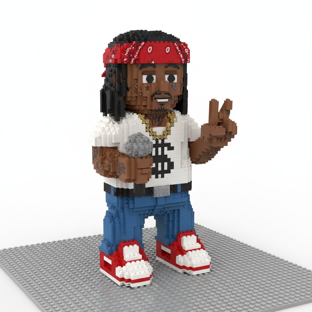 LEGO minifigure &mdash; Lil Wayne &mdash; generated image