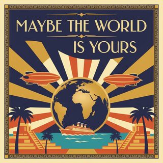 Art Deco travel poster &mdash; Maybe the World is Yours