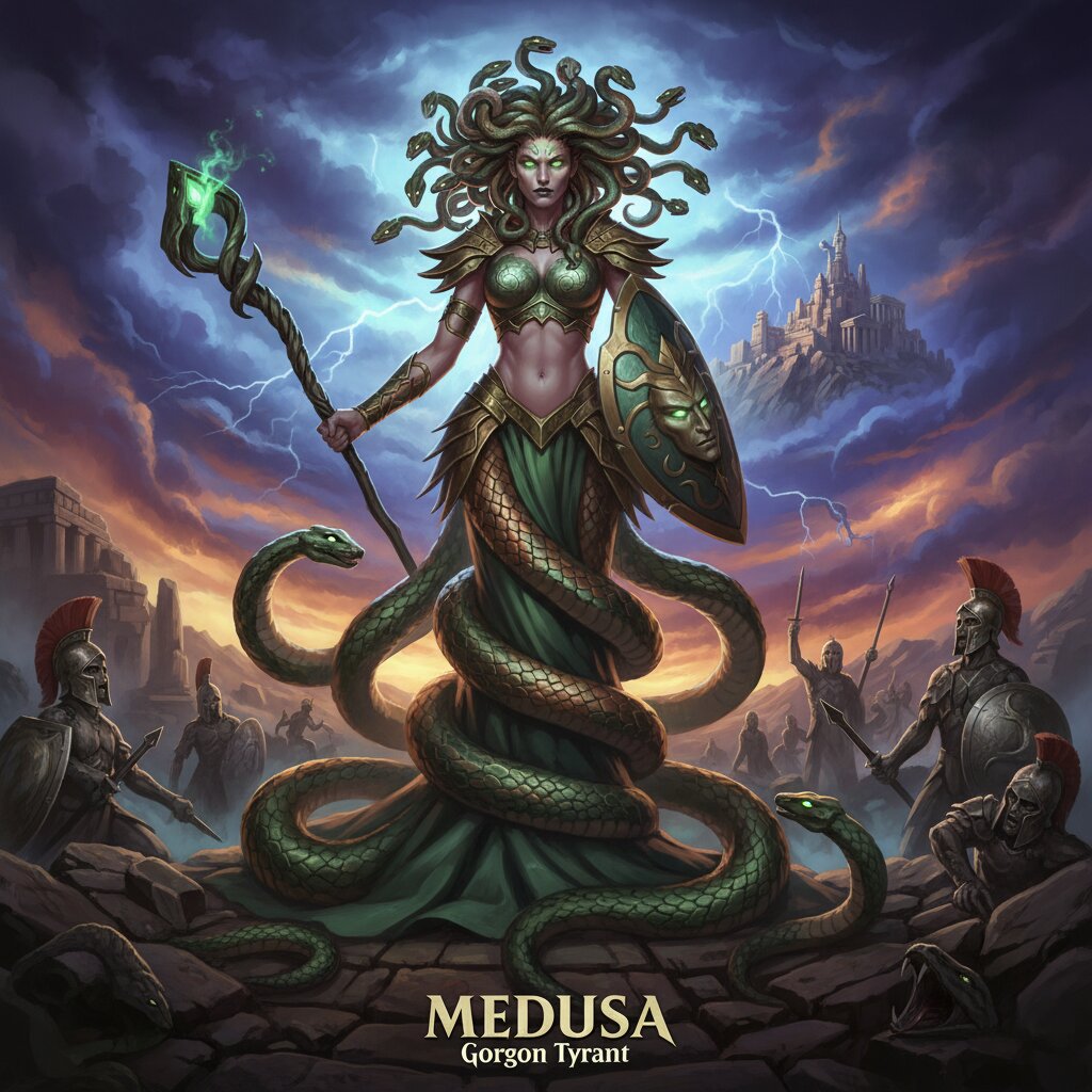 Magic the Gathering TCG &mdash; Medusa &mdash; generated image