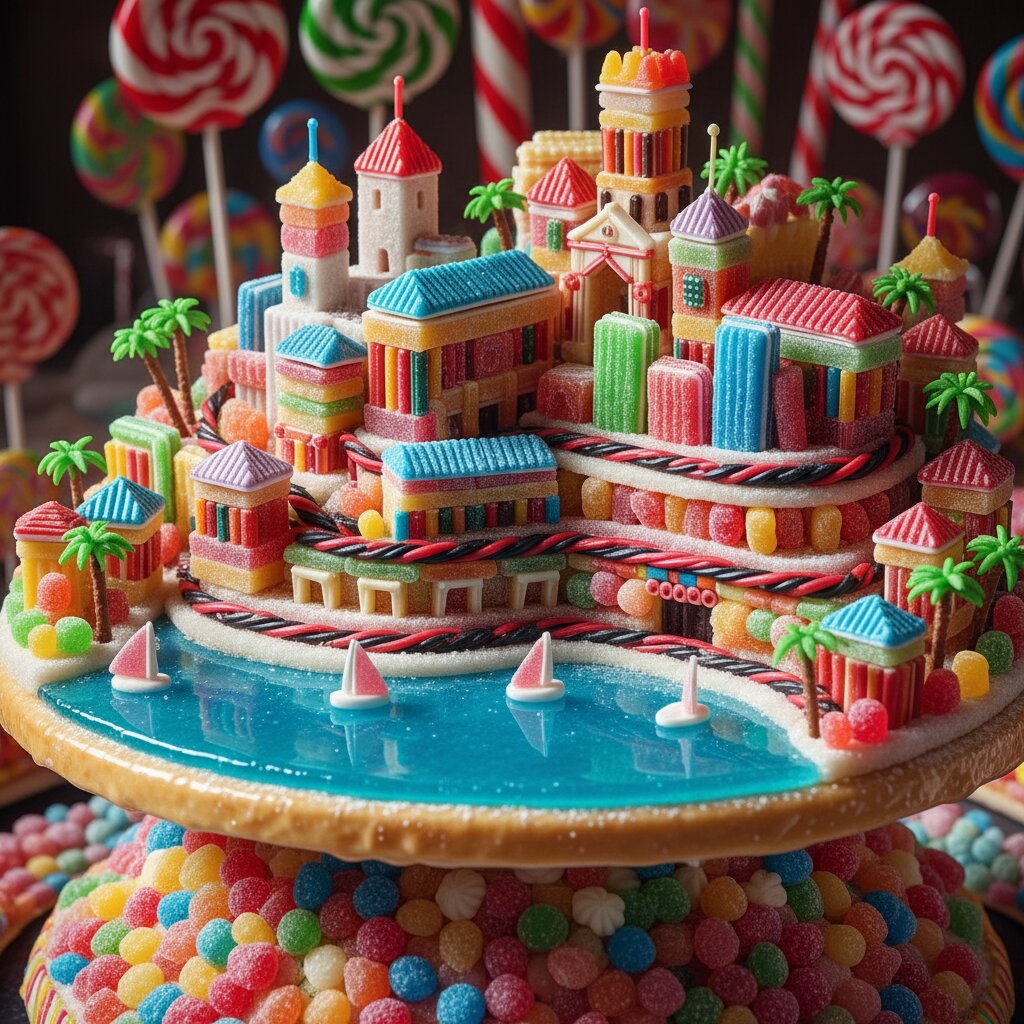 made of candy &mdash; Monaco &mdash; generated image
