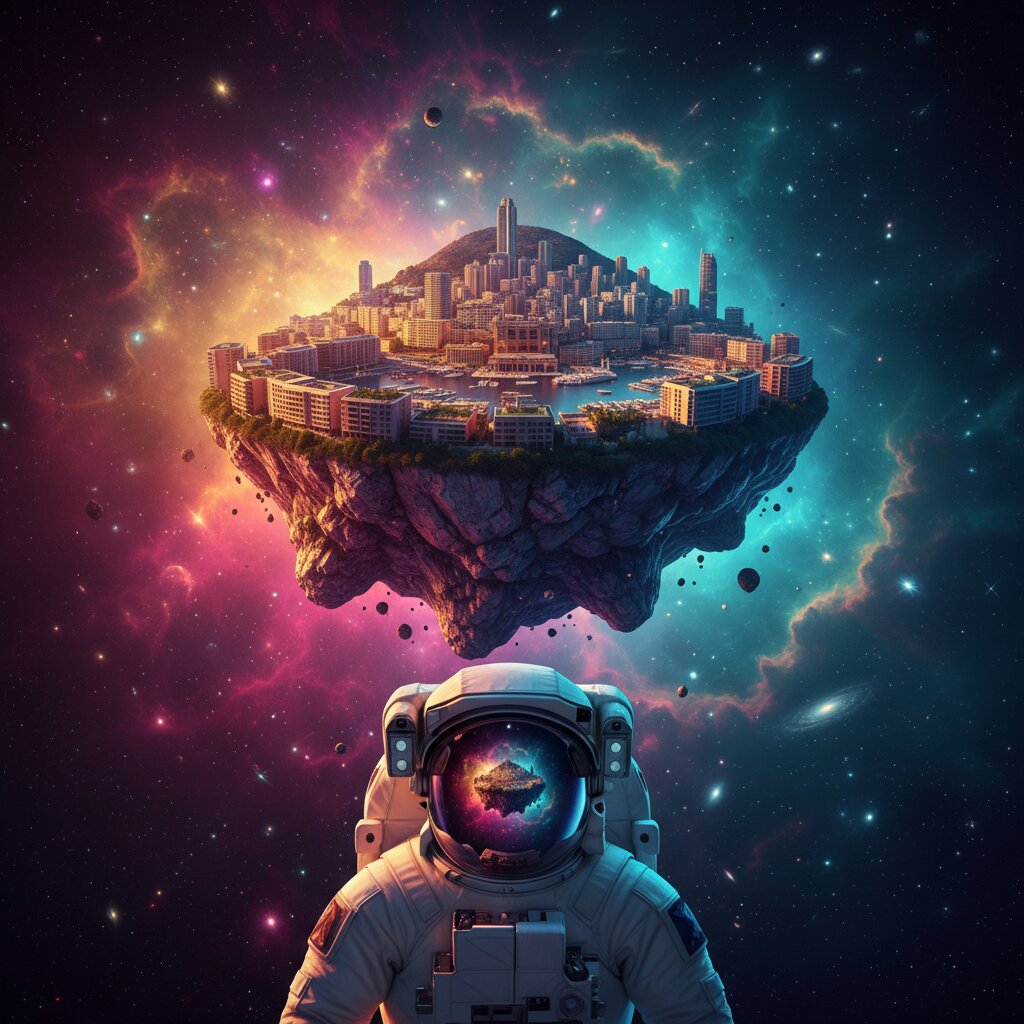 outer space &mdash; Monaco &mdash; generated image
