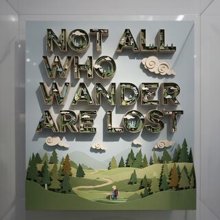 paper-craft &mdash; Not All Who Wander Are Lost