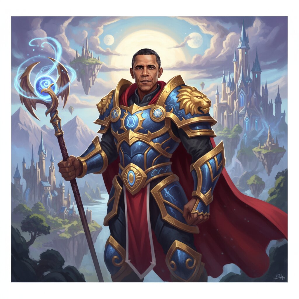 World of Warcraft &mdash; Obama &mdash; generated image