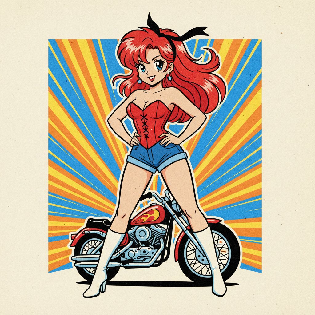 anime &mdash; Pinup Girl &mdash; generated image
