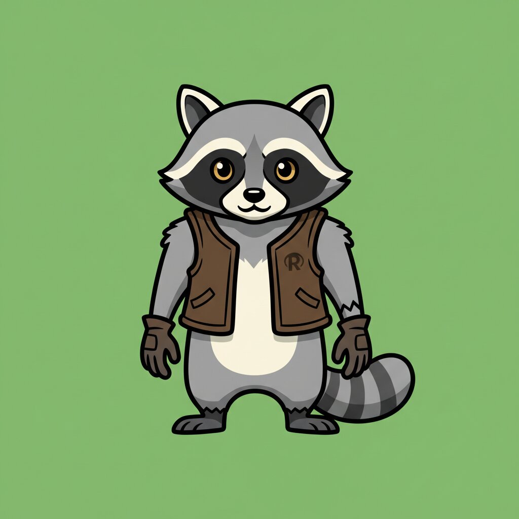 game sprite &mdash; Raccoon &mdash; generated image