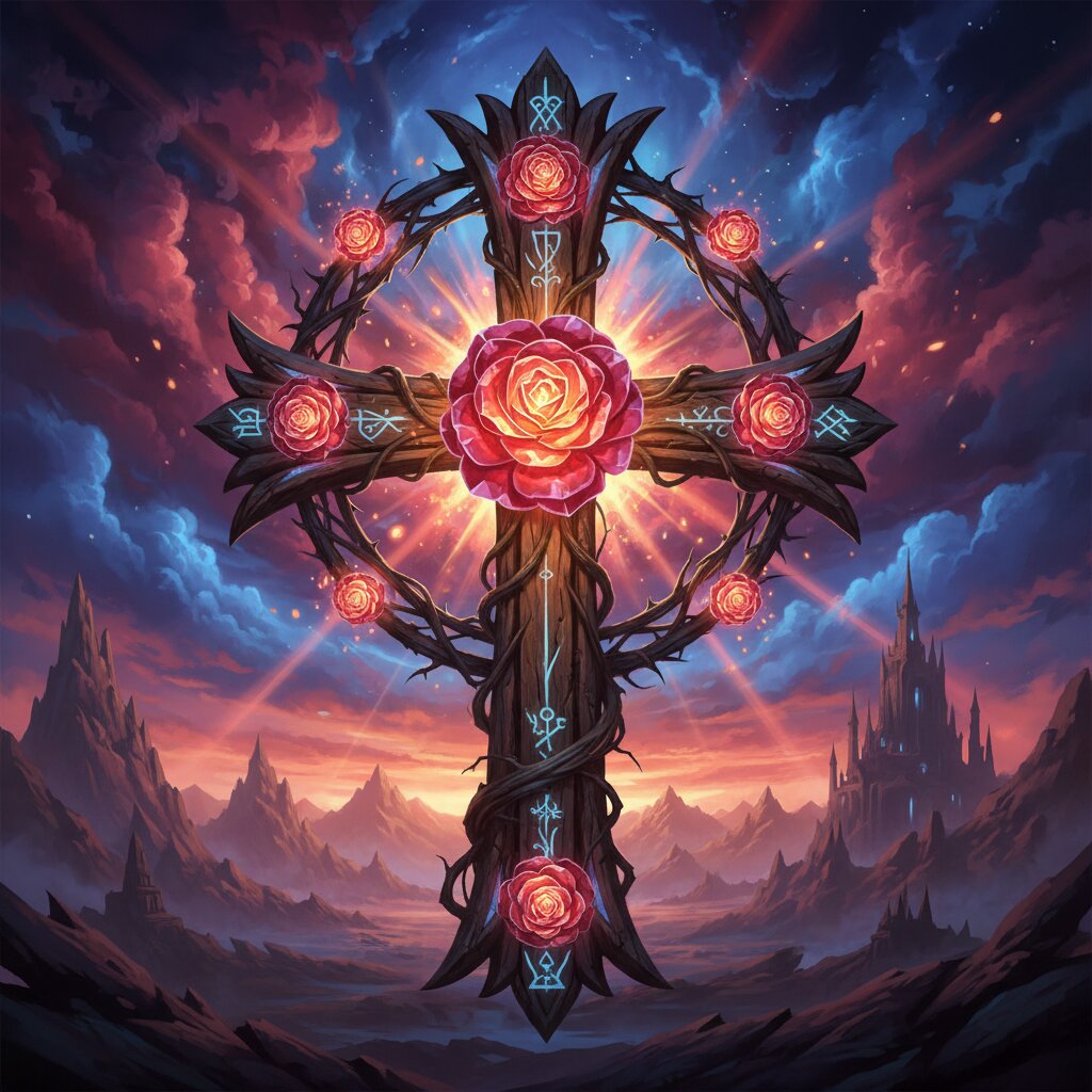 Magic the Gathering TCG &mdash; Rosy Cross &mdash; generated image