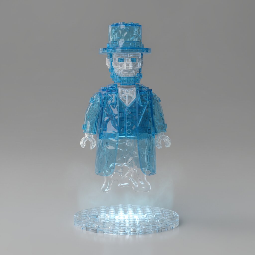 LEGO minifigure &mdash; The Ghost of Abraham Lincoln &mdash; generated image