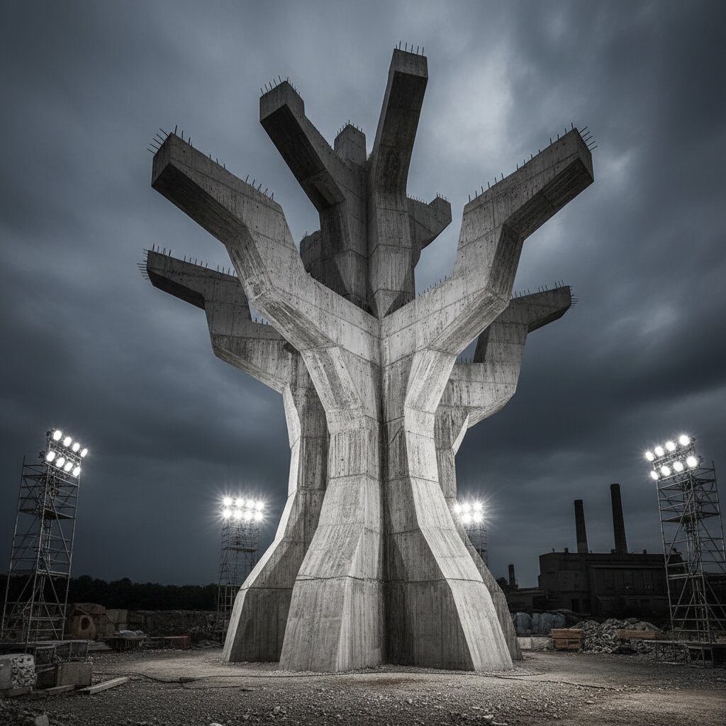brutalist &mdash; Tree &mdash; generated image
